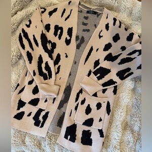Women's Leopard Print Cardigan Sweater